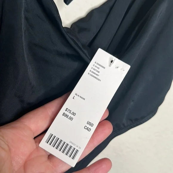 Urban Outfitters Out From Under Monica Double Tie One Piece Swimsuit Black Sz L - Picture 6 of 11